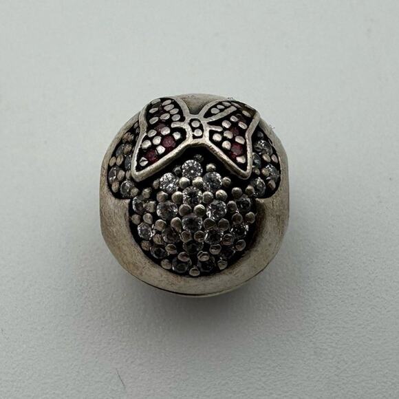RETIRED Pandora Disney Minnie Mouse Clip Charm S925 ALE CZ Authentic 791450CZ - Picture 2 of 7